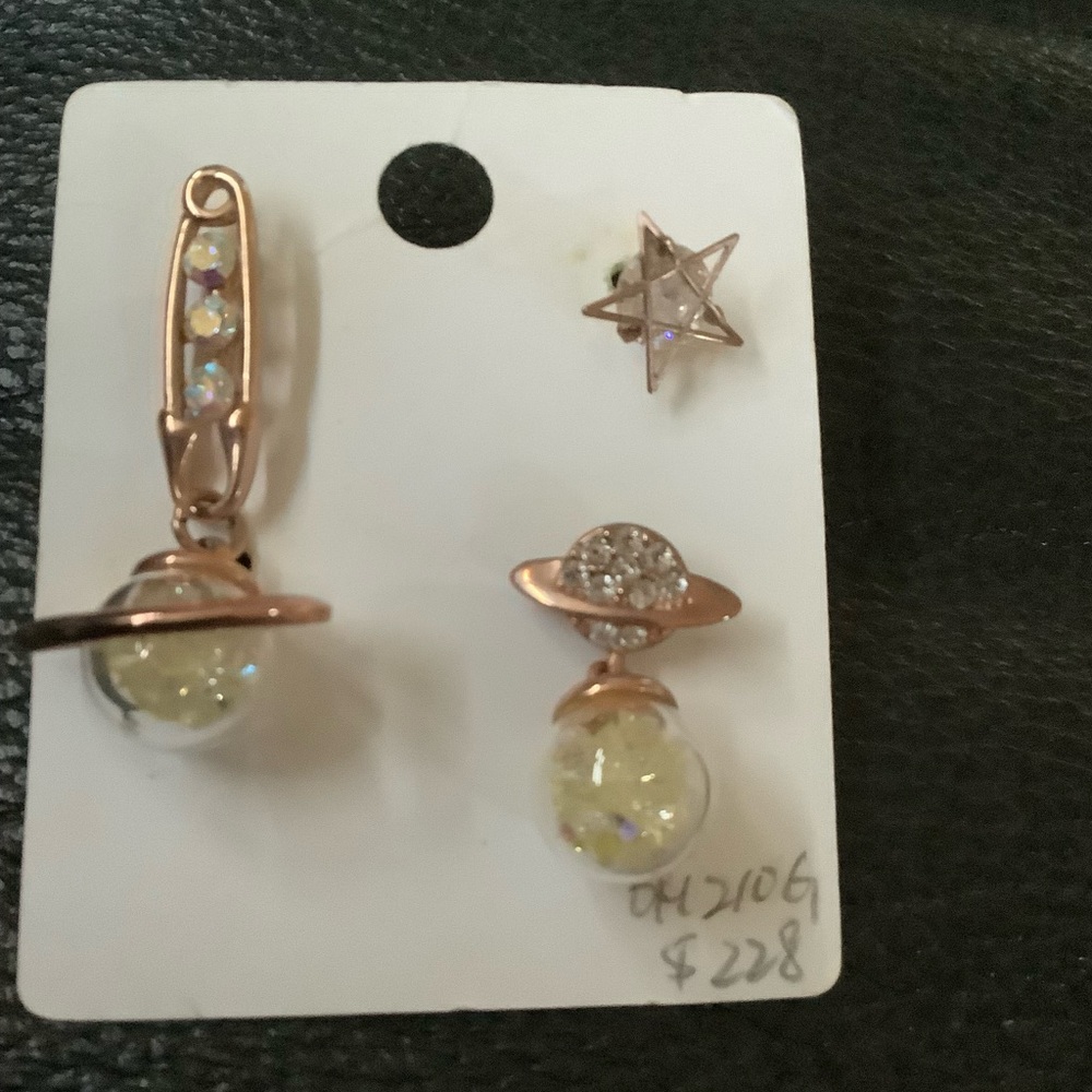 Jewelry Earrings Fashionable Celestial Design Earrings 3 Pieces Mix & Match wear